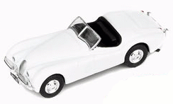 High Speed Jaguar XK120 white